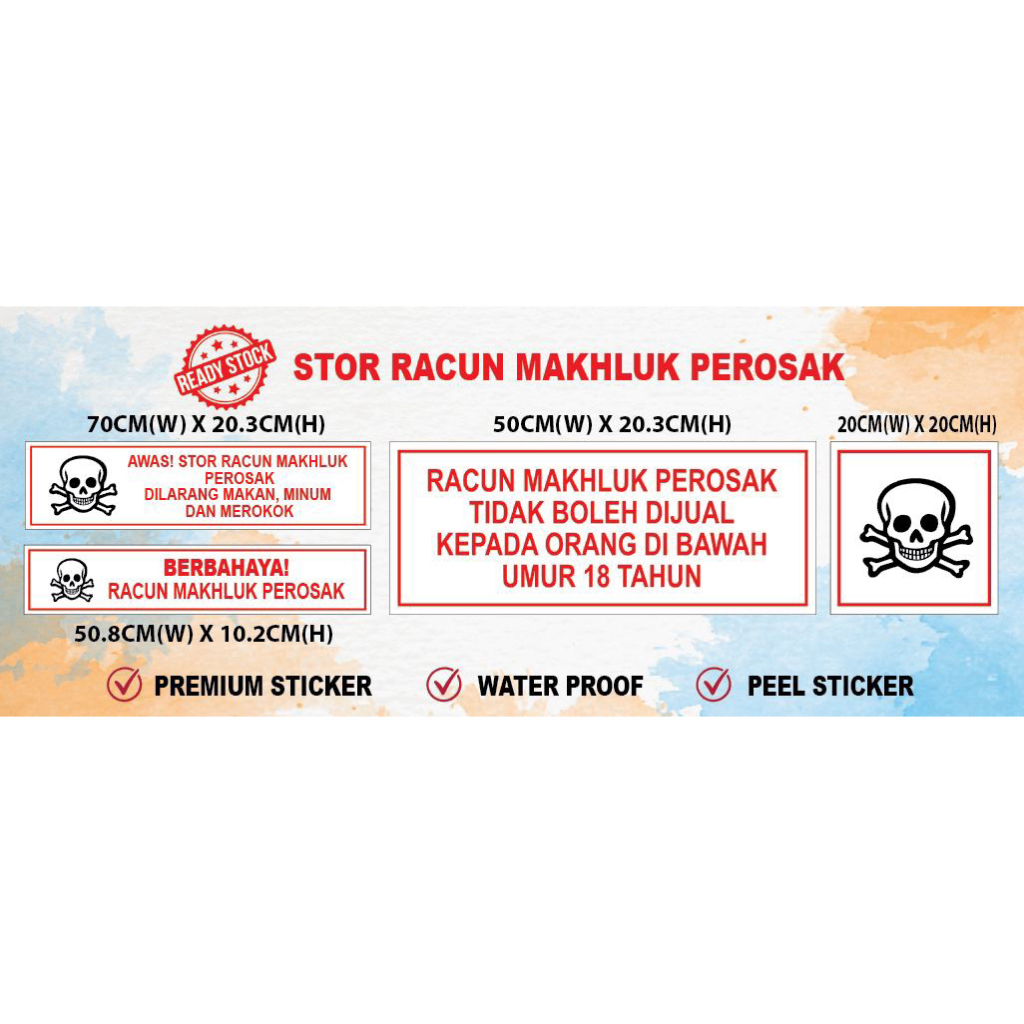 Papan Tanda Racun Makhluk Perosak | AWAS Racun | Kedai Racun Wajib ...