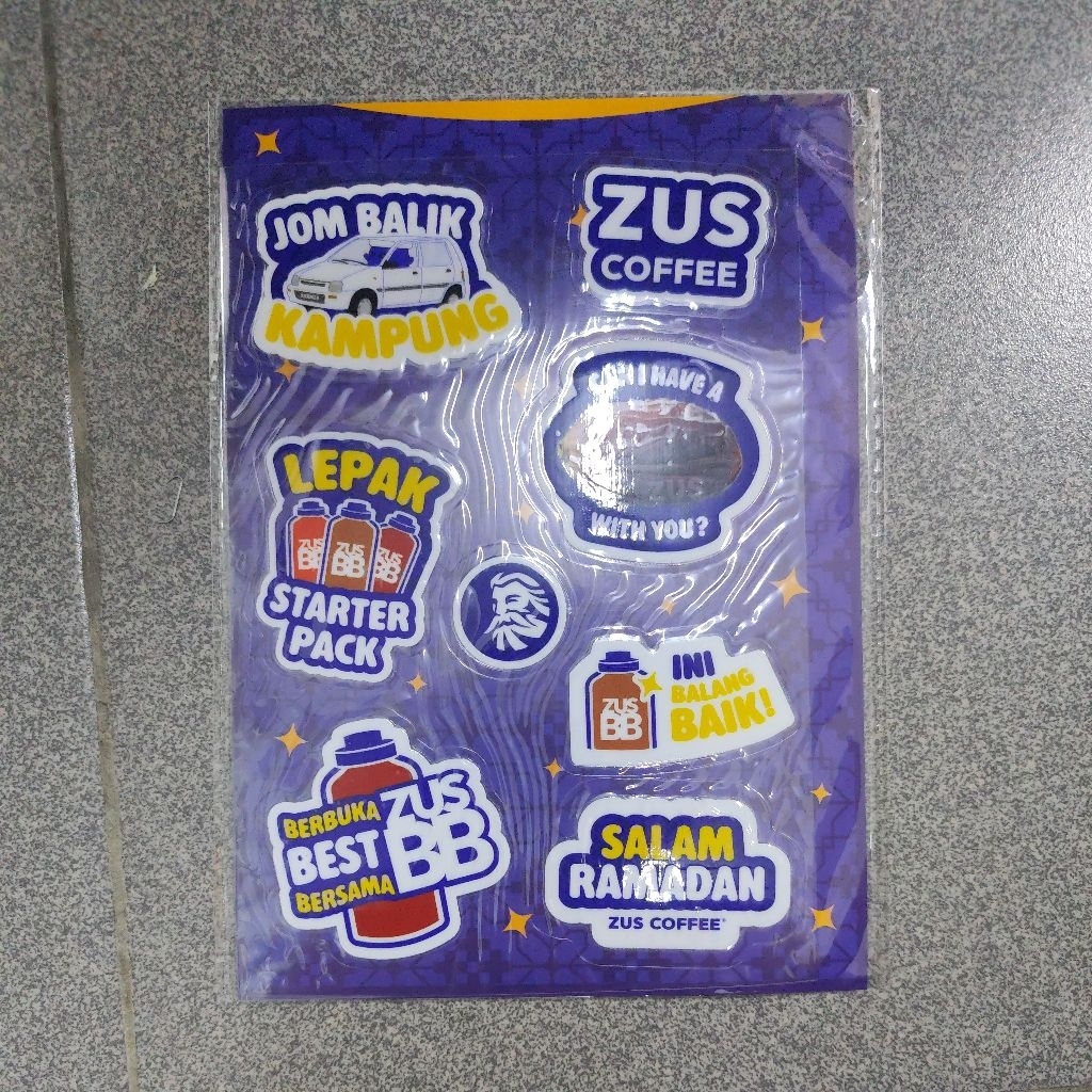 Sticker ZUS Coffee / McD / Chengdu (1 sheet) | Shopee Malaysia