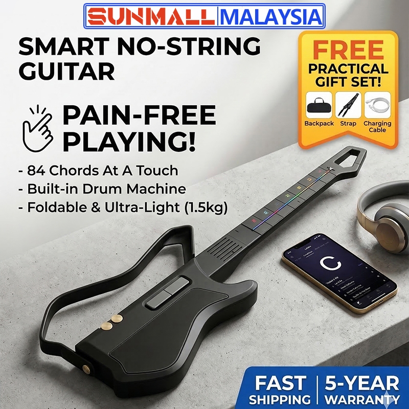 Electric Guitar Stringless Smart Guitar Chord Generator Built-in Drum ...