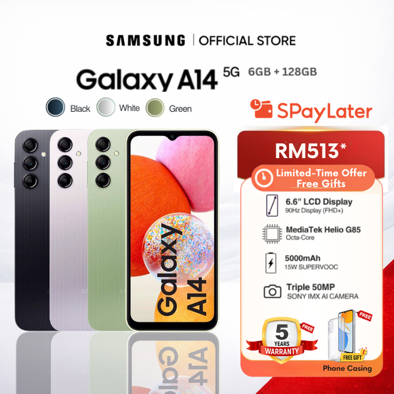 Samsung Galaxy A14 5G (8GB RAM + 256GB ROM) Smartphone | 6.6" Display | 50MP AI Camera | 5000mAh Battery | Brand New
