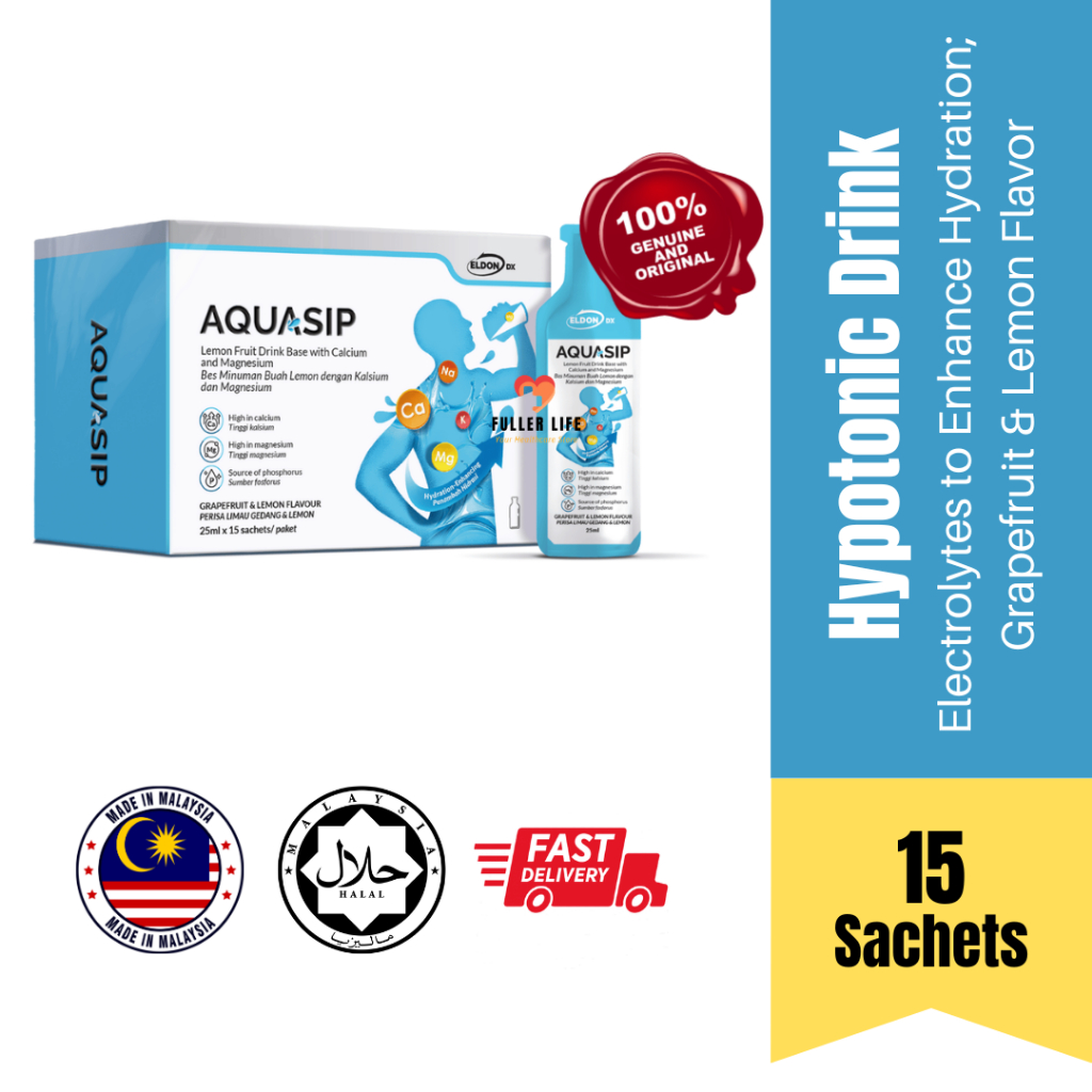 ELDON DX Aquasip Hypotonic Hydration Drink (15 sachets) | Isotonic ...