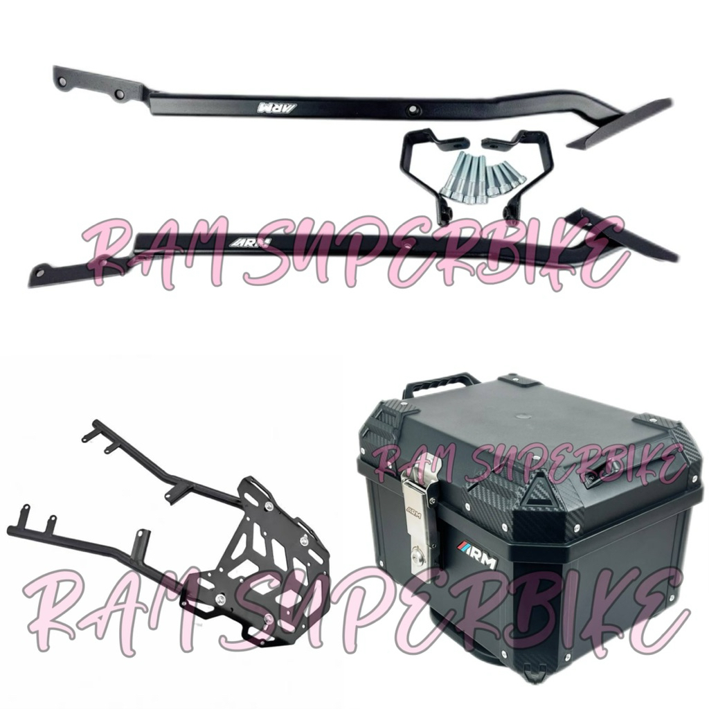 YAMAHA MT15 V1 V2 TOP BOX PLASTIC ARUMI 36L 45L & MONORACK HEAVY DUTY ...