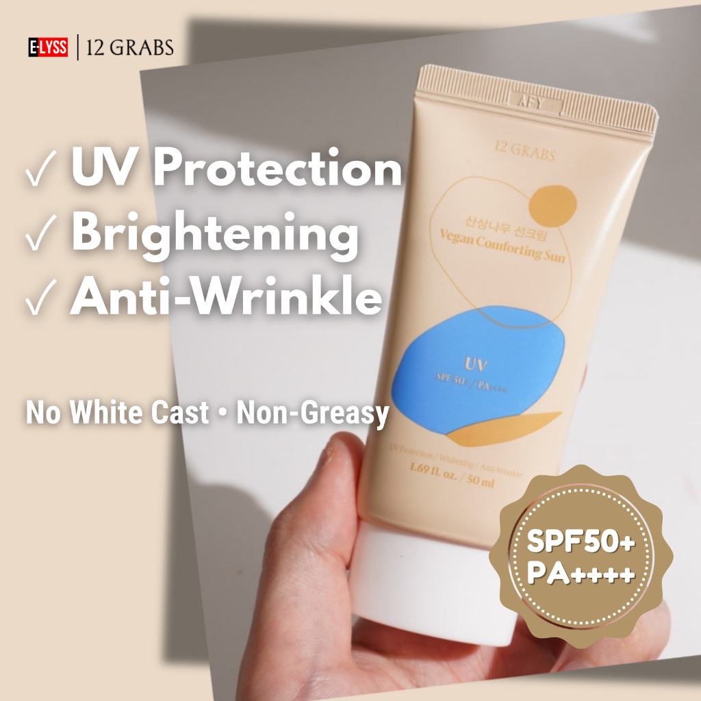 [EXP: OCT/26] 12GRABS Vegan Comforting Sun SPF50+ 50ML, UV Protection ...