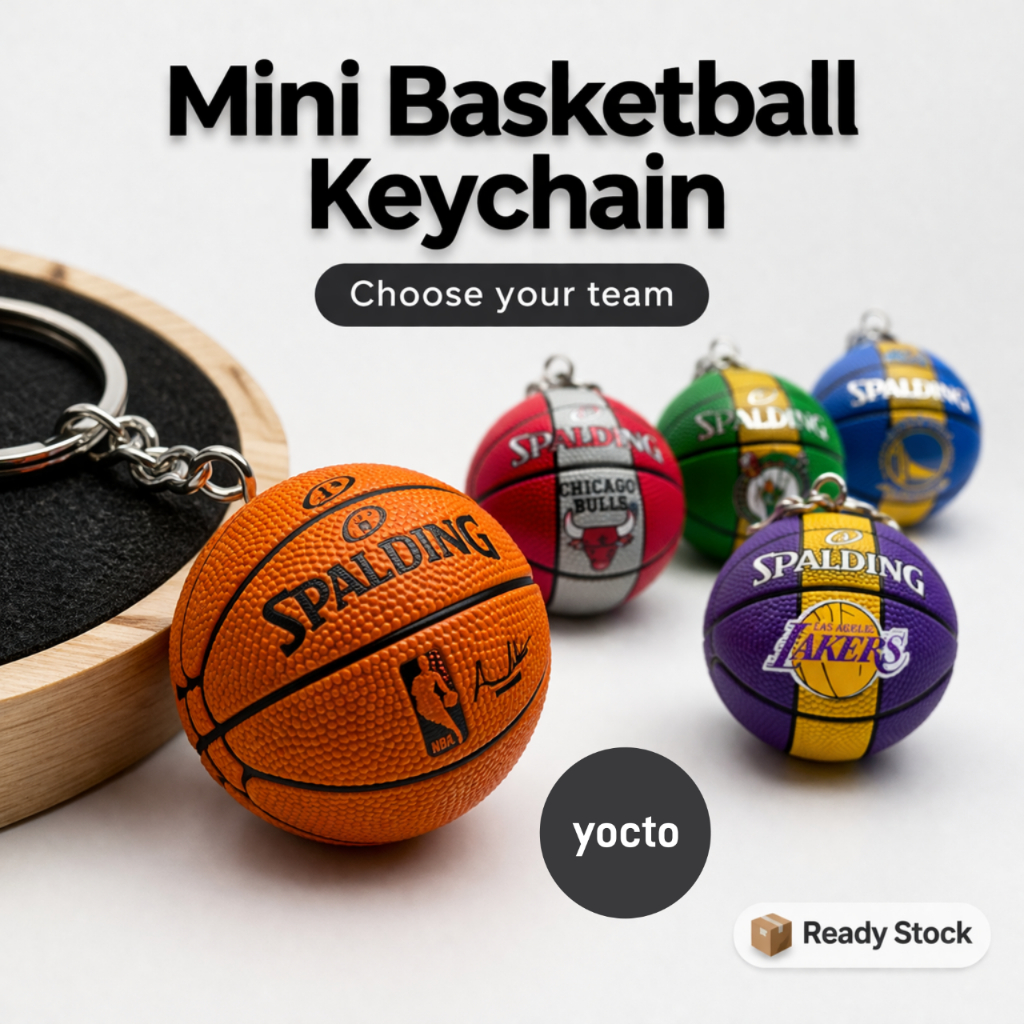 NBA Team Logo Mini Basketball Keychain Rantai Kunci Bola | Shopee Malaysia