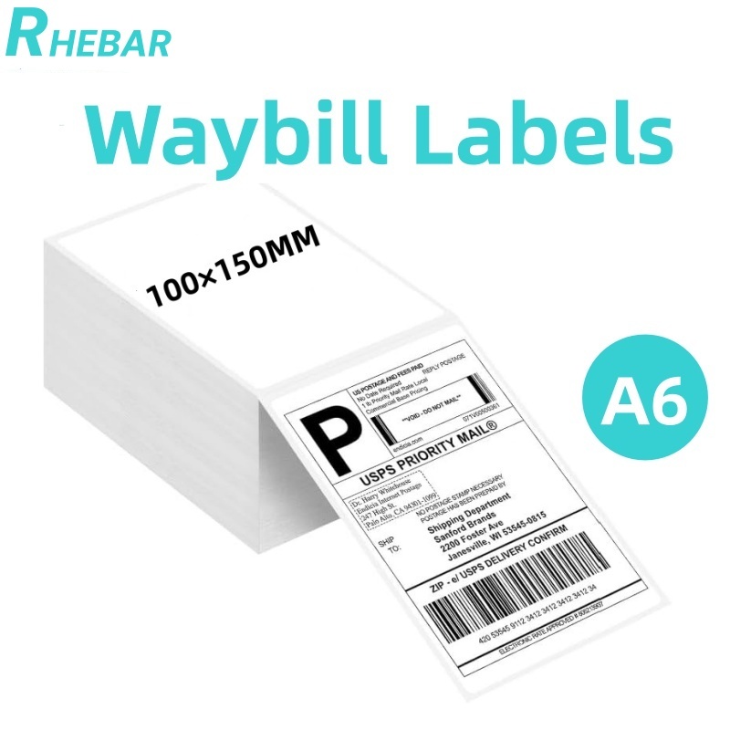 A6 Waybill Stickers Shipping Thermal Labels 10cm x 15cm Thermal AWB ...