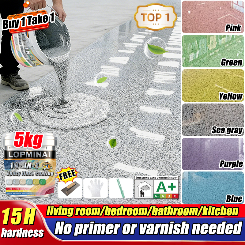 12in1 cat lantai simen kalis air epoxy paint self leveling epoxy ...