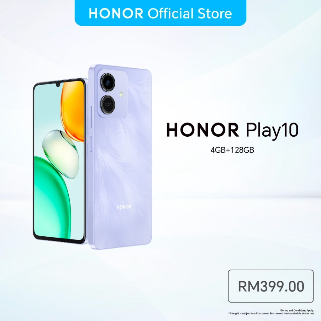 HONOR Play10 4G Smartphone 4GB+128GB TFT-LCD | 5000mAh Long Lasting Battery | MediaTek Helio G81 | IP52