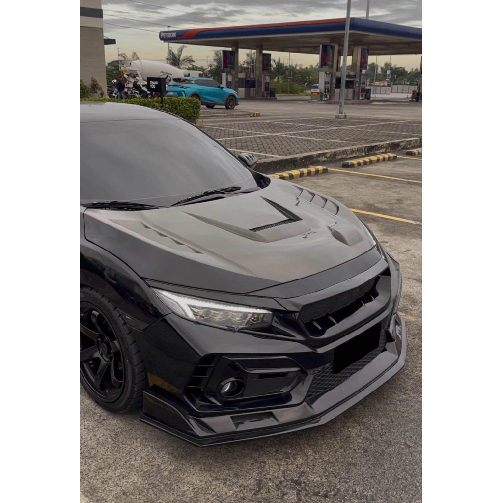HONDA CIVIC FC/FK7/FK8 JS RACING DESIGN CARBON FIBER BONNET | Shopee ...