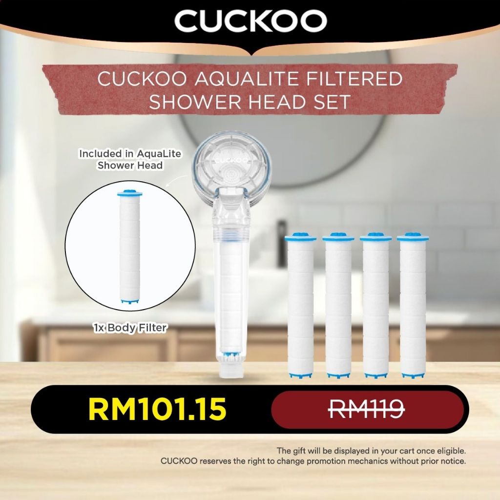 CUCKOO AquaLite Filtered Shower Head Set-ESS0073 | Shopee Malaysia
