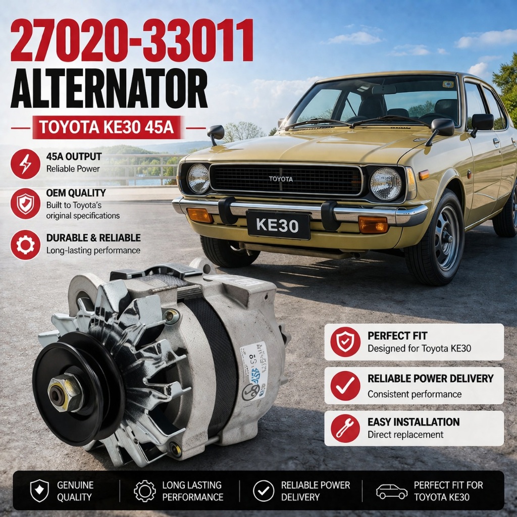 TOYOTA KE30 45A ALTERNATOR 27020-33011 | Shopee Malaysia