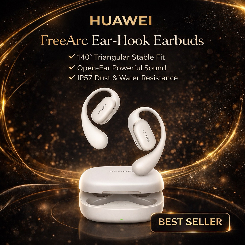 HUAWEI FreeArc Earphone | 140° Optimal Triangle Design for Secure Fit ...