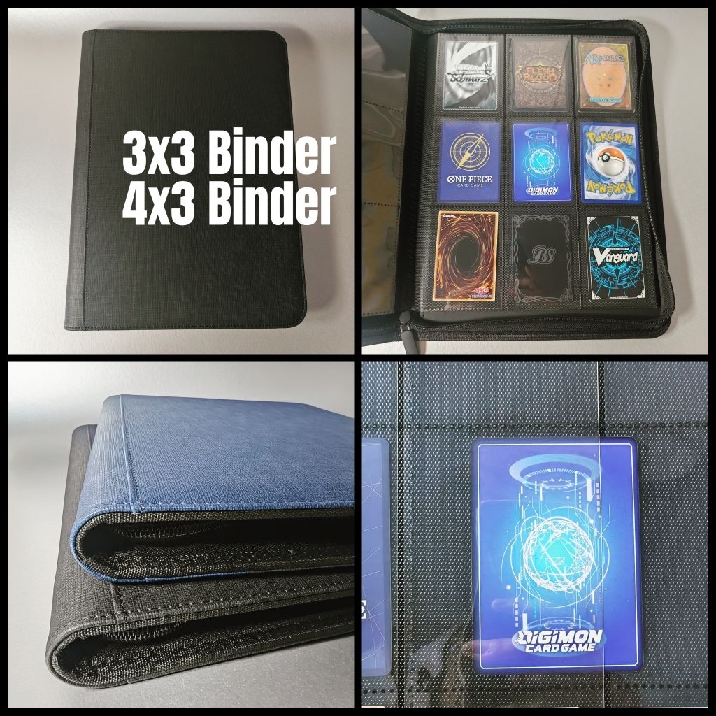 4x3 card binder EVORETRO 4x3 Binder with Zipper fits 528 cards, Black – EVORETRO Canada main image 1