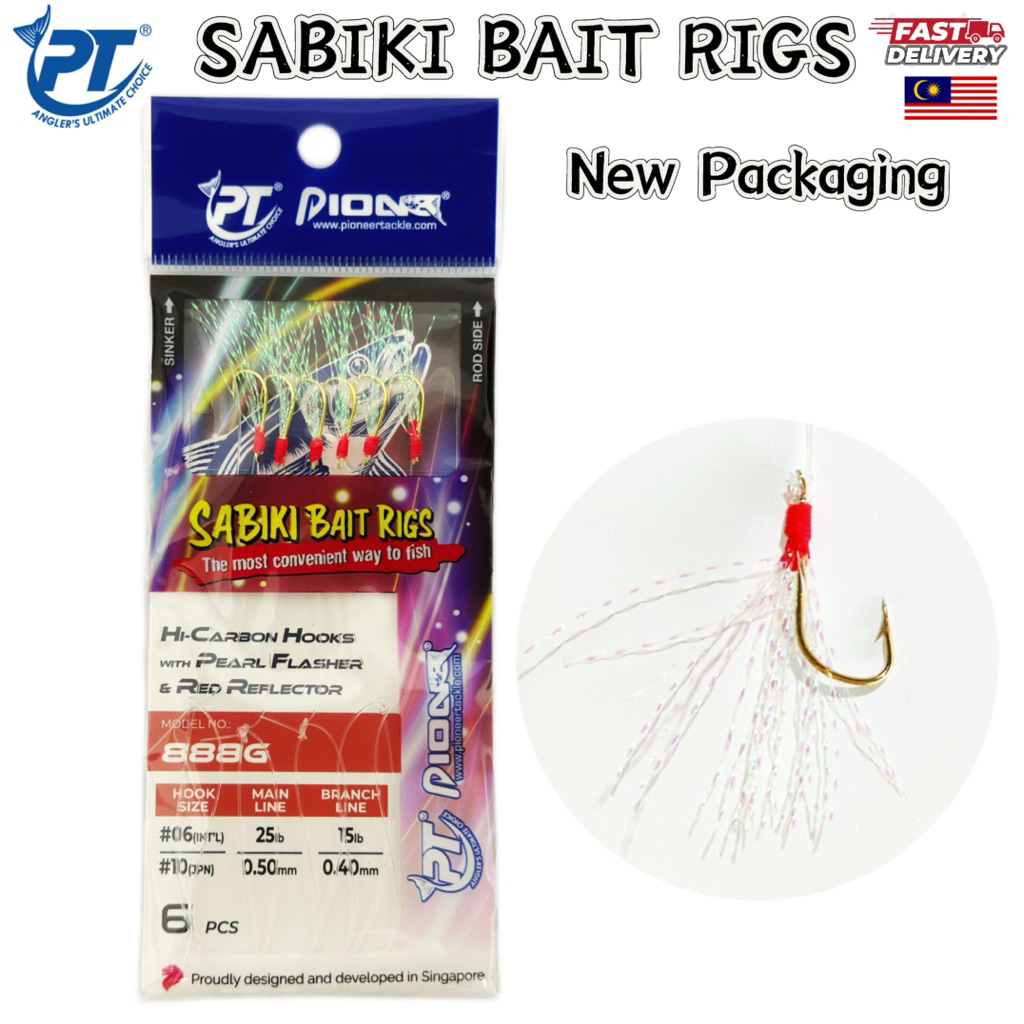Pioneer Sabiki Bait Rigs 888G Mata Apollo Hook Pioneer PT Pioner ...