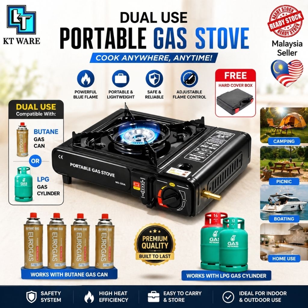 KT WARE DUAL Portable gas stove steamboat stove picnic stove camping ...