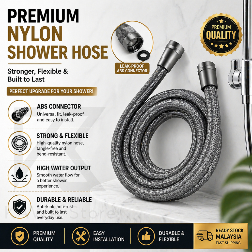 1.5/2M Bathroom Nylon rope Shower Tube Bend Arbitrarily Hose Explosion ...