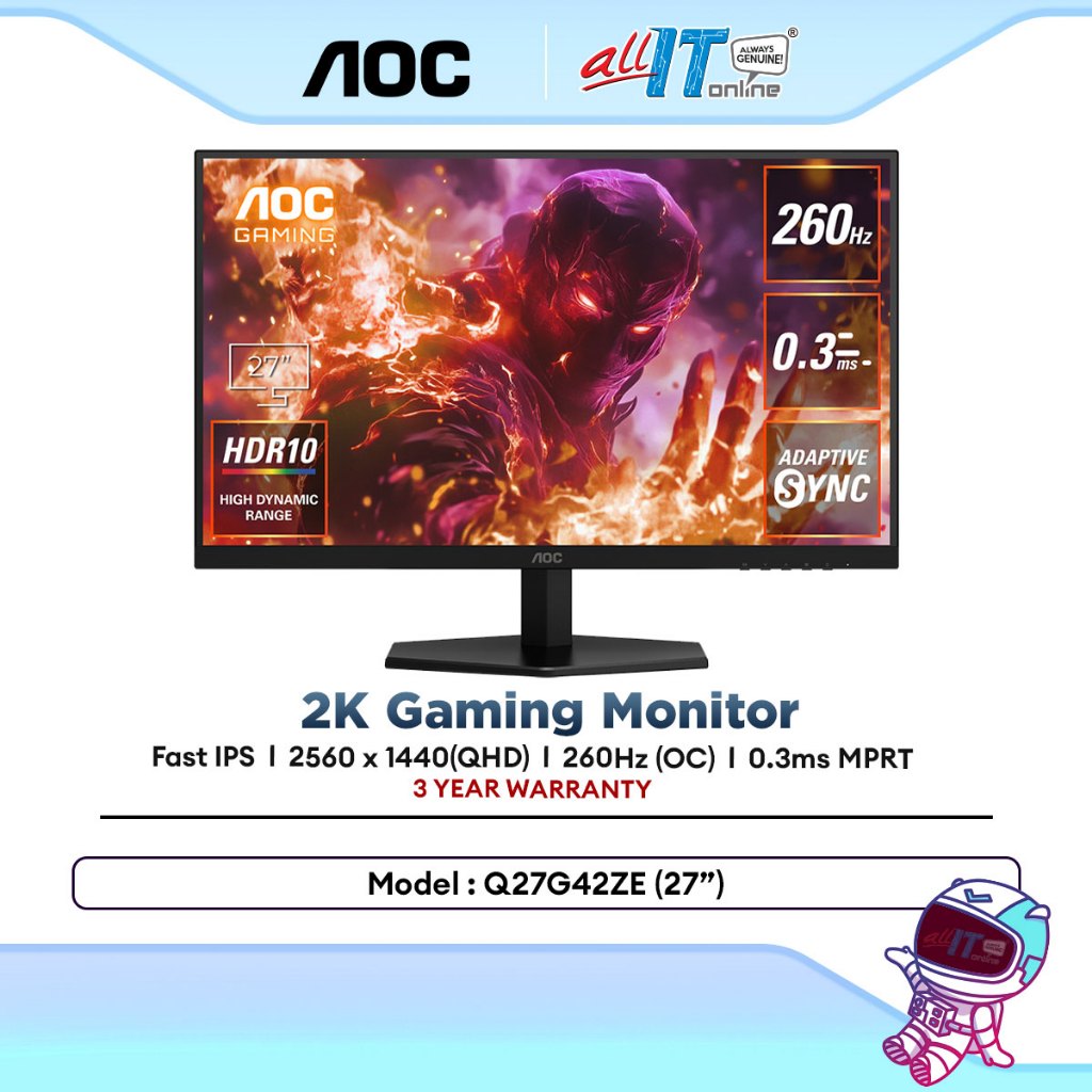 AOC Q27G42ZE / Q27G4Z @260Hz (OC) / Q27G4S @300Hz 27