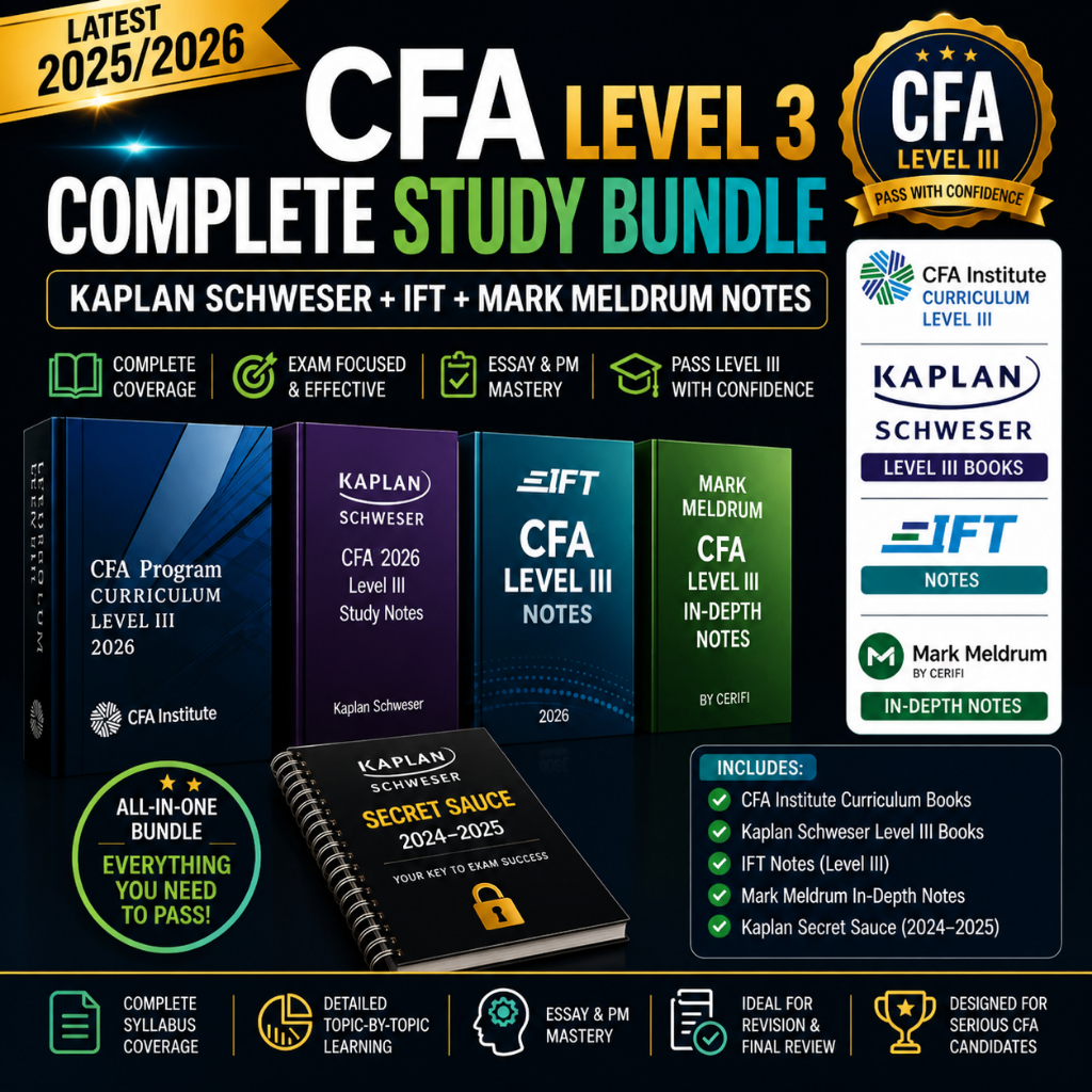 Updated 2025/2026 CFA Level III Complete Study Bundle: Detailed Notes, QBank, Mock Exams ...
