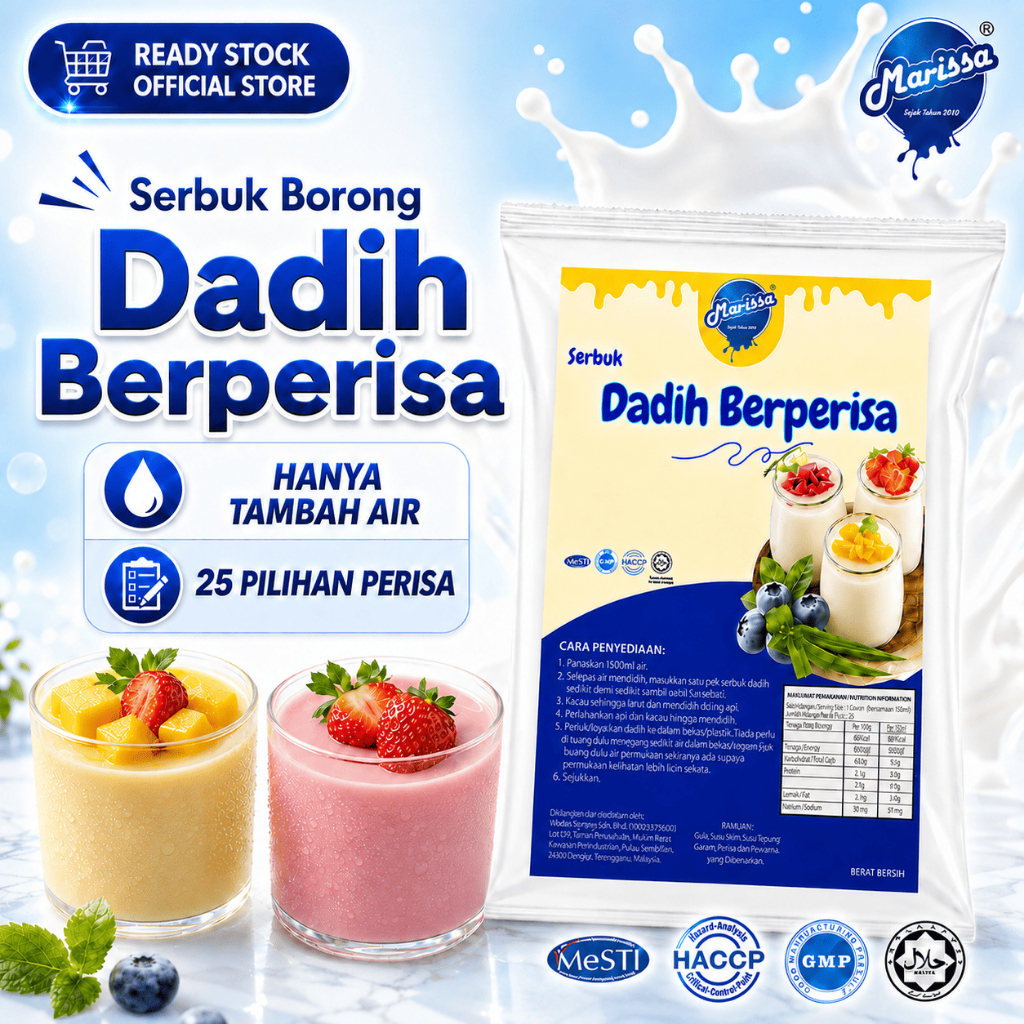 Serbuk DADIH Borong (HALAL) Hanya Tambah Air Pudding Instant Powder ...