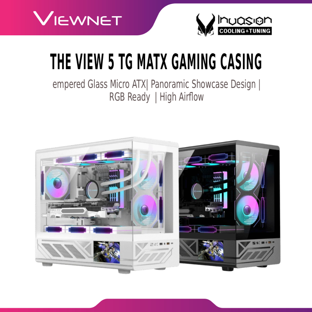 Invasion The View 5 TG mATX Gaming Casing | Case Only No Fan / Tempered ...