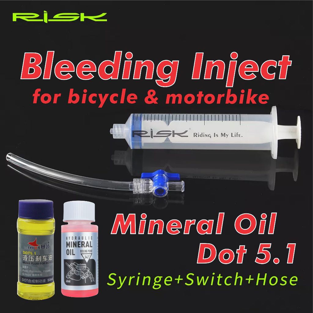 Brake Bleeding Oil Injector Bleed Tools Mineral Oil Dot 5.1 Bicycle ...