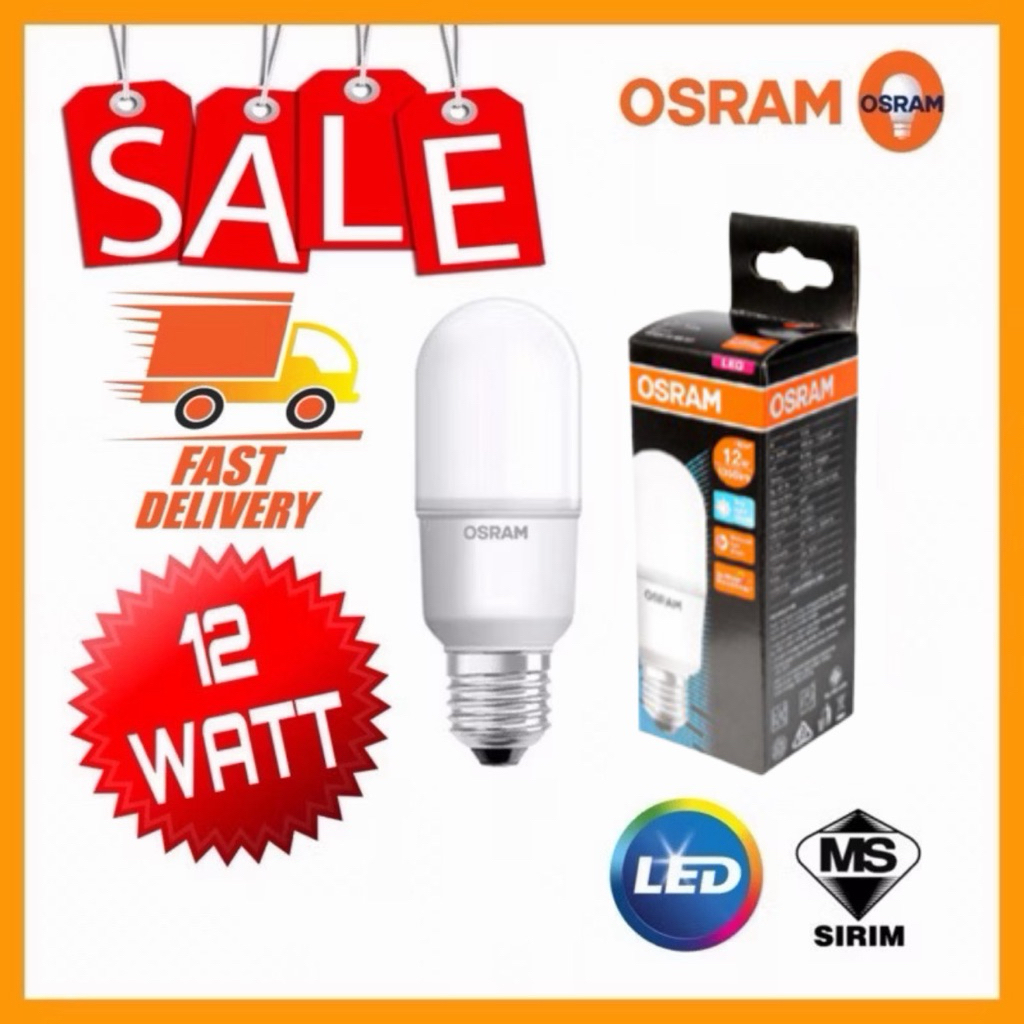 OSRAM E27 E14 LED VALUE STICK BULB 5W MiNI BULB 10W/12W/14W | Shopee ...