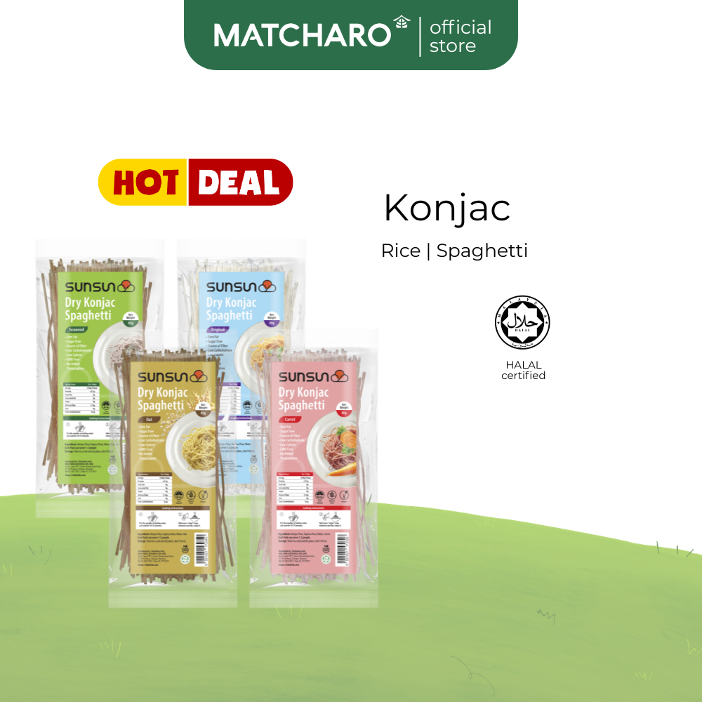 [BOGO DEAL] SunSun Dry Konjac Rice & Spaghetti 80g | Low-Carb Keto ...