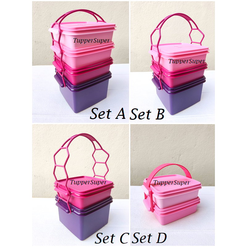 新品未使用　希少　Tupperware 超お得セット！　最終お値下げ 2026*Tupperware Snack set with Cariolier -Small Goody Box 790ml