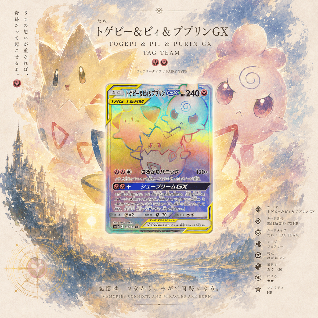 Togepi & Cleffa & Igglybuff GX HR 218/173 [SM12a] Tag All Stars