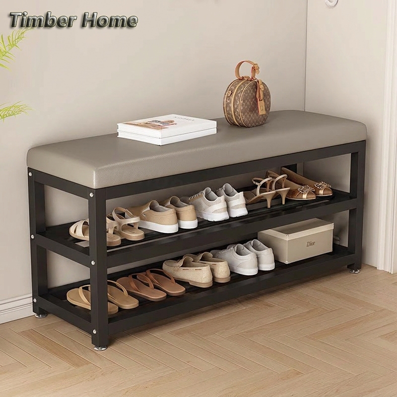 Timber home shoes rack change shoe stool Shoes Storage Organizer Shoe ...