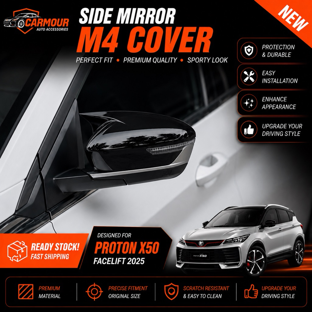 Proton X50 Facelift 2025 Side Mirror M4 Cover Shark Side Mirror ...