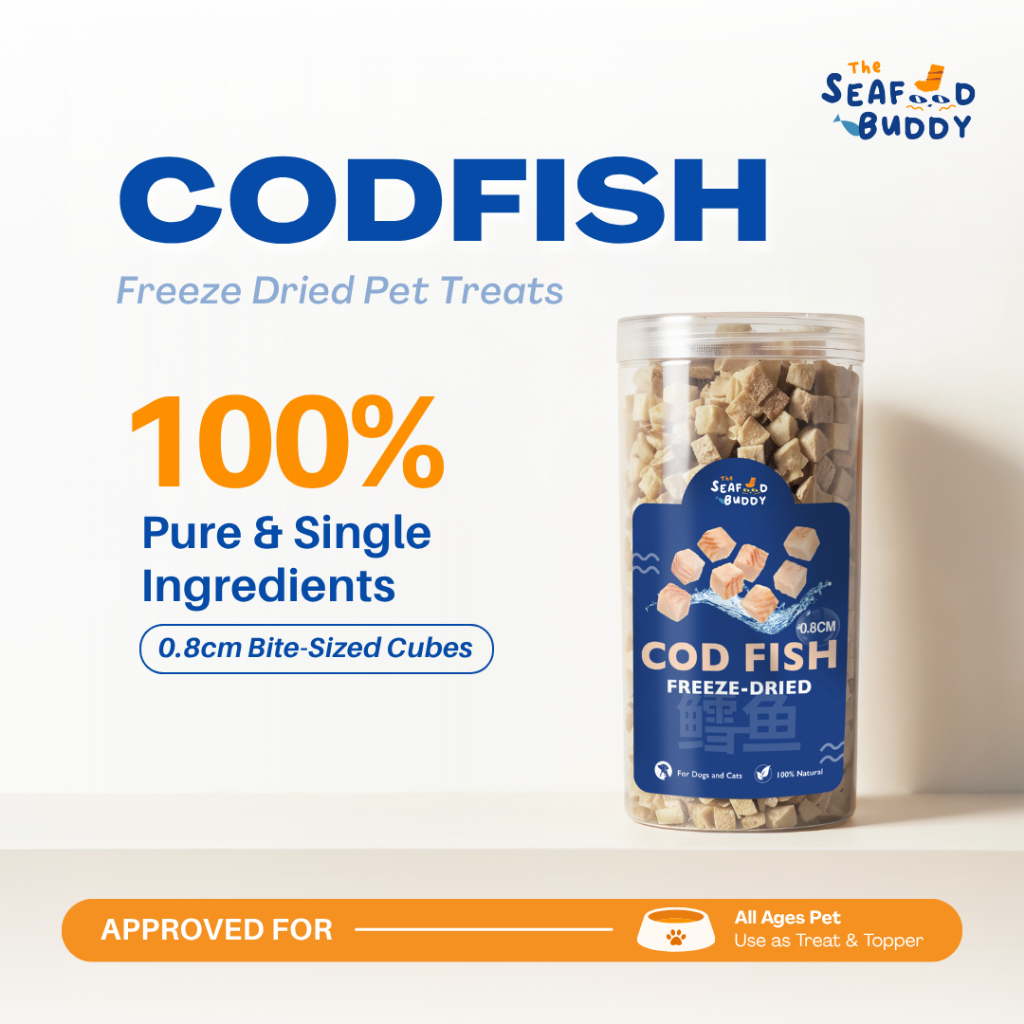 SEAFOODBUDDY_MY Freeze-Dried Cod Fish Cubes 100G | Gentle on Tummies ...