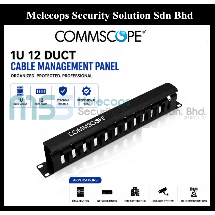 COMMSCOPE 1U 12 Duct Cable Management Panel | Shopee Malaysia
