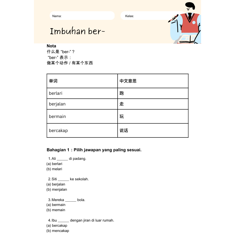BM Imbuhan Worksheet Latihan Lengkap Tahun 3-6 / PT3 BM Notes | Shopee ...