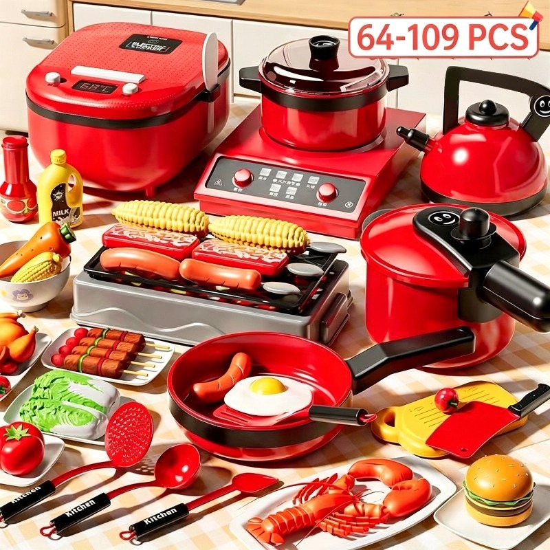 Mini Cooking Simulation Kids Pretend Play Kitchen Toys Set Dapur Kanak ...