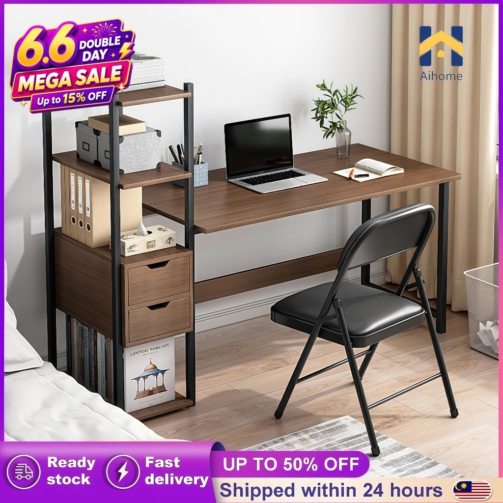 【Local Stock】120CM Meja Belajar Computer Study Table With Side ...