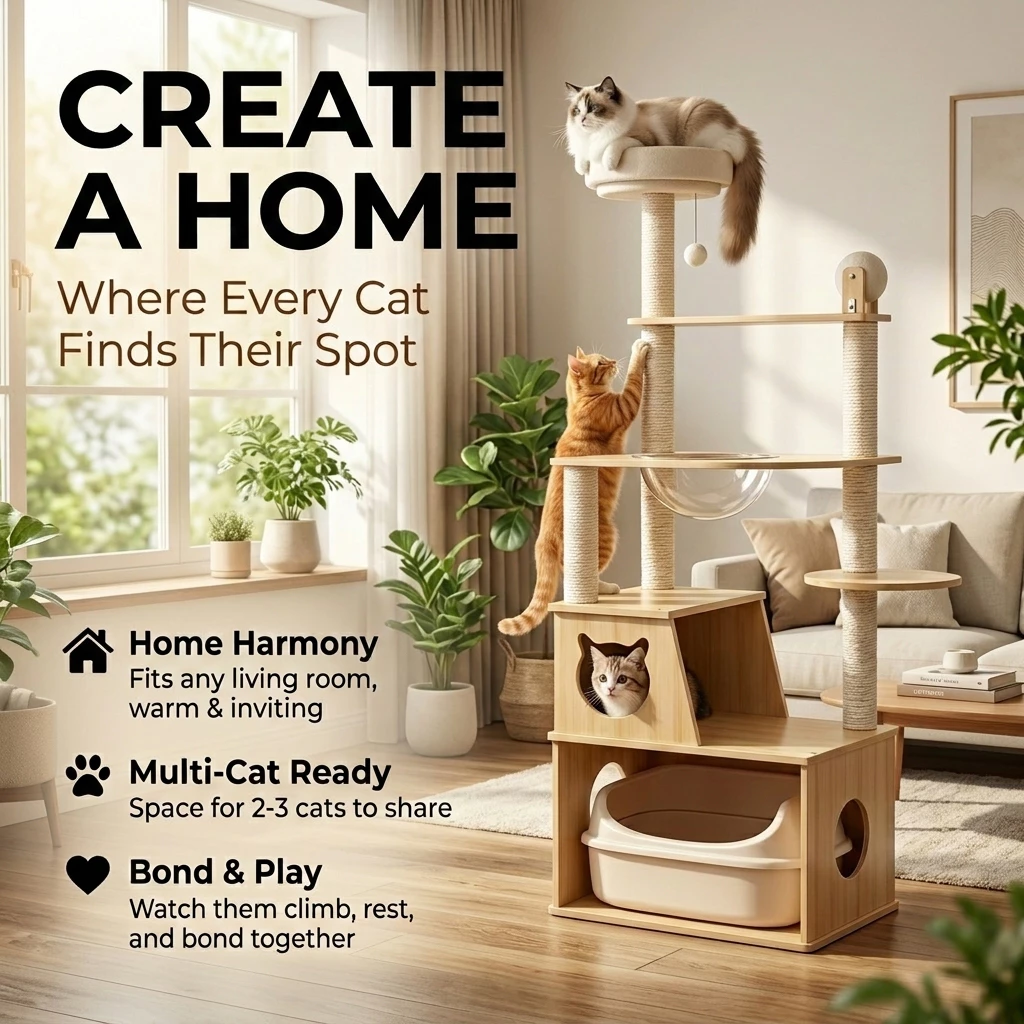Premium Wooden Cat Tree Series