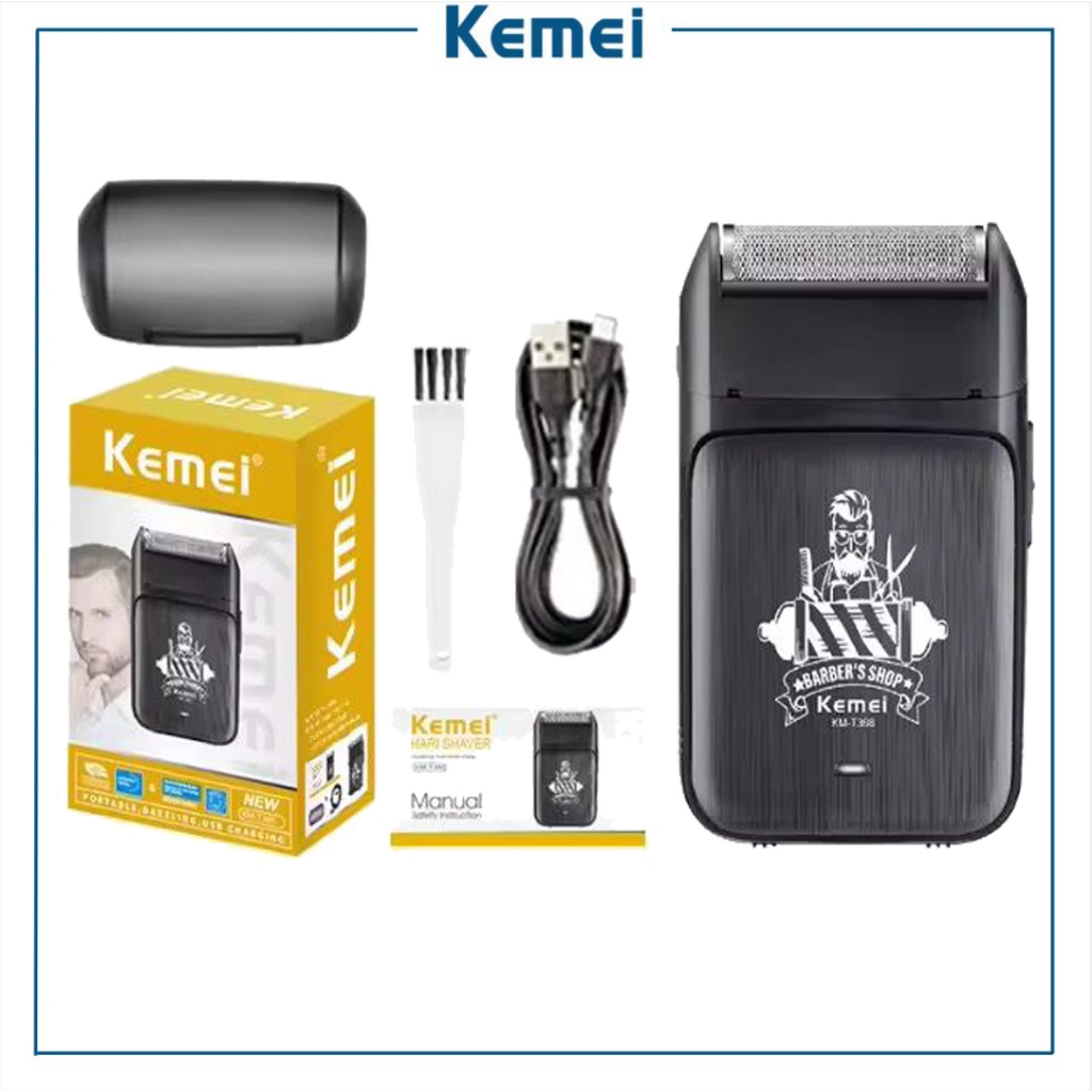 Kemei KM-T366 Men's Electric Shaver Powerful Motor Rechargeable Long ...