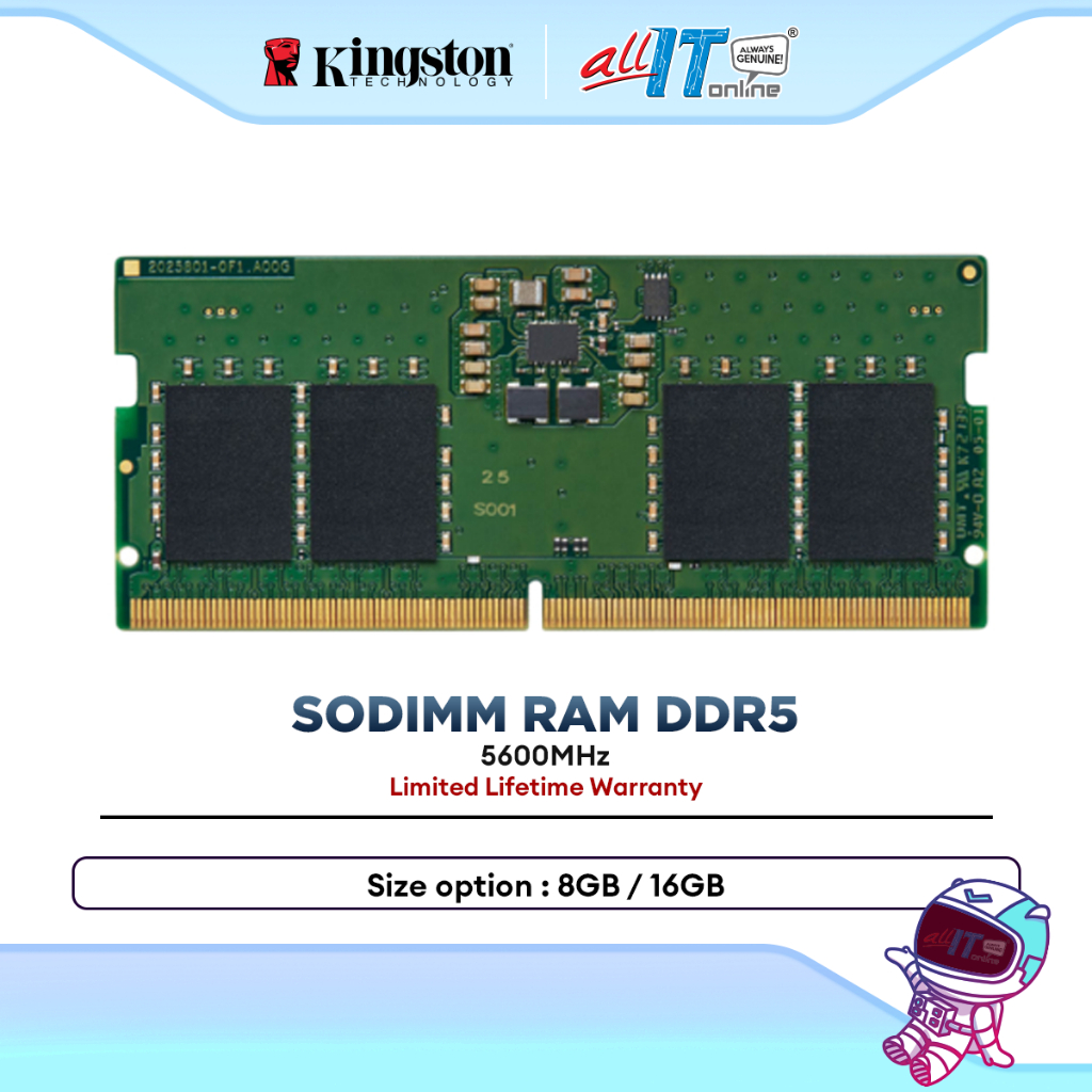 Kingston Value RAM DDR5 Memory 5600MHz CL46 Notebook Laptop SODIMM RAM ...