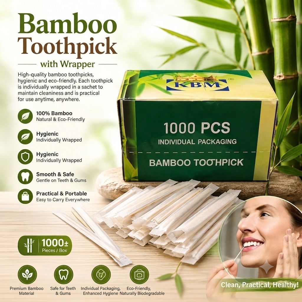 1000pcs Toothpick Wrapper / Wrap Toothpick / Bamboo Toothpick ...