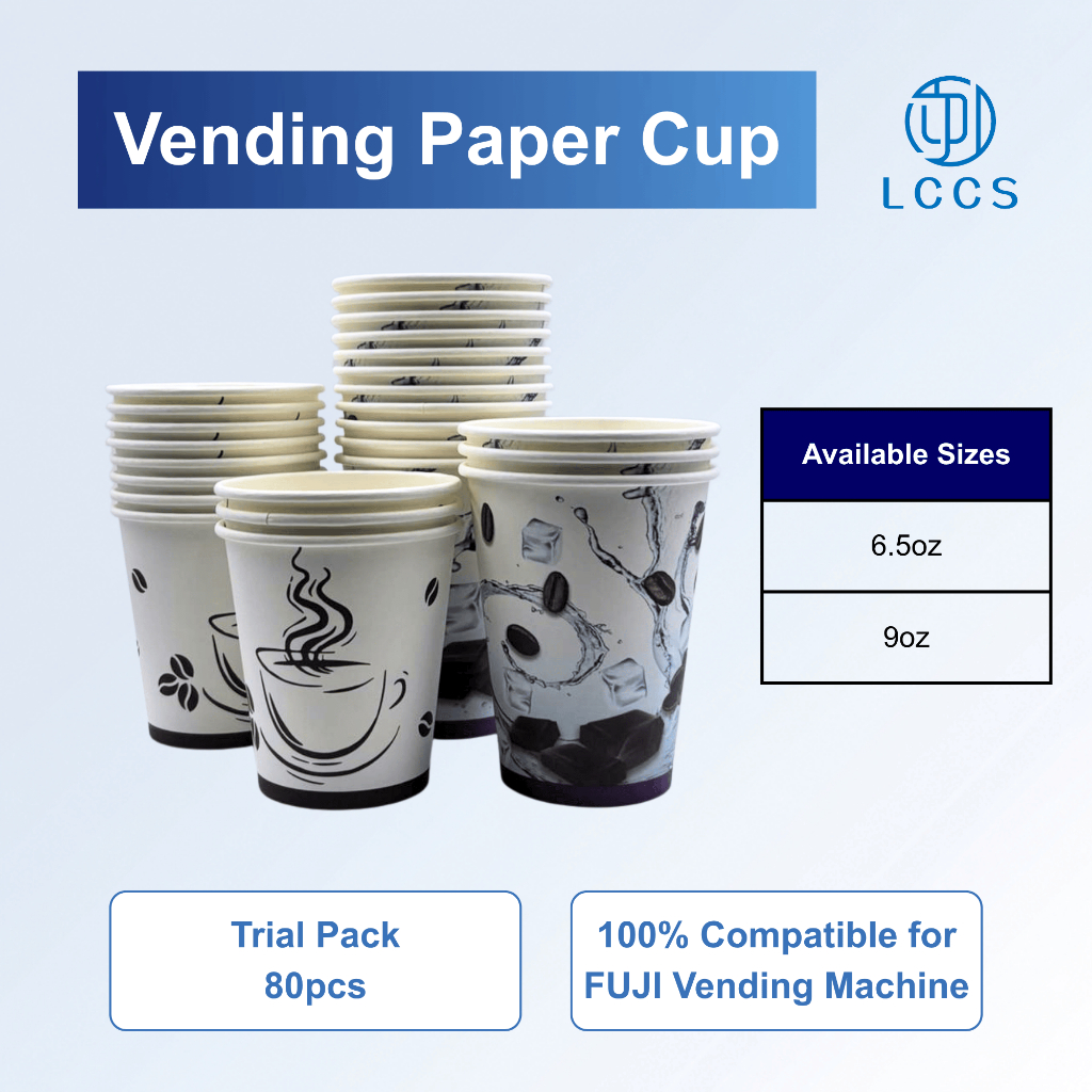 Vending Paper Cup Trial Pack 80pcs 6.5oz 9oz | FUJI Vending Machine ...