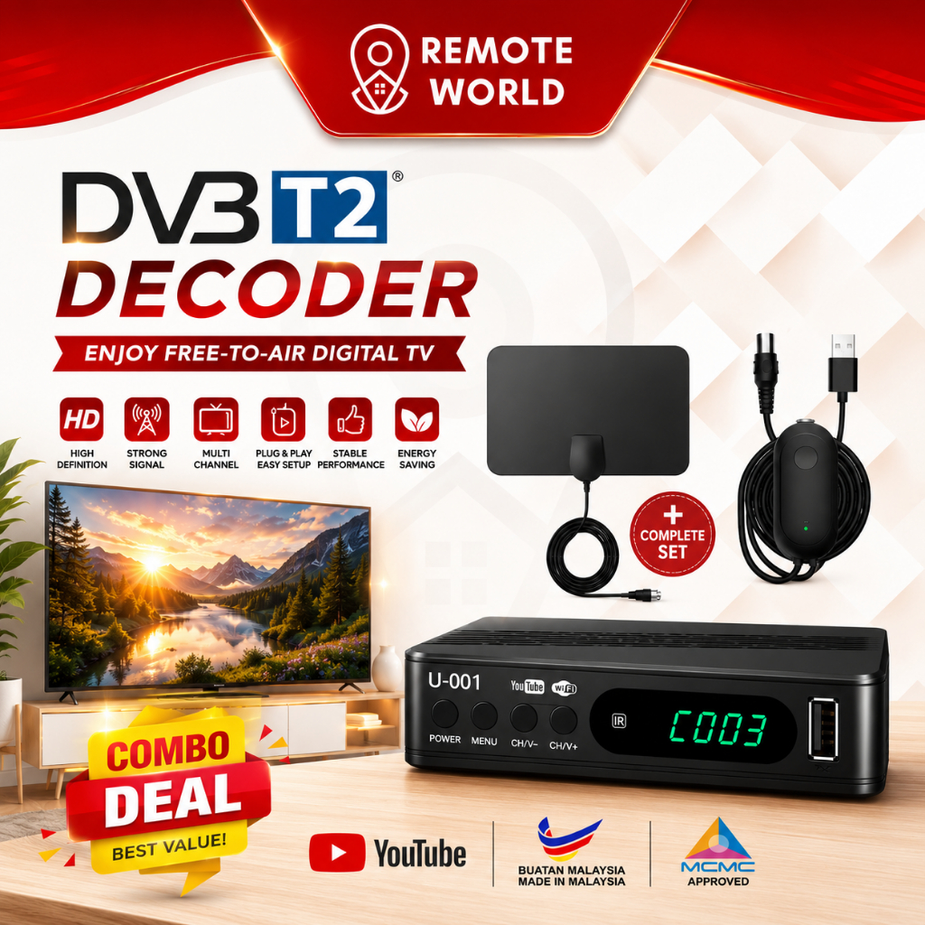 Myfreeview DVB T2 Dekoder HDTV Digital TV Receiver Tuner Malaysia ...