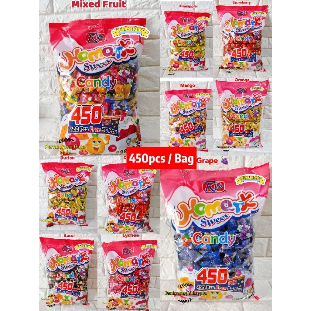 Rico Candy Homark Gula Gula Pelbagai Jenis 450pcs / Bag | Shopee Malaysia