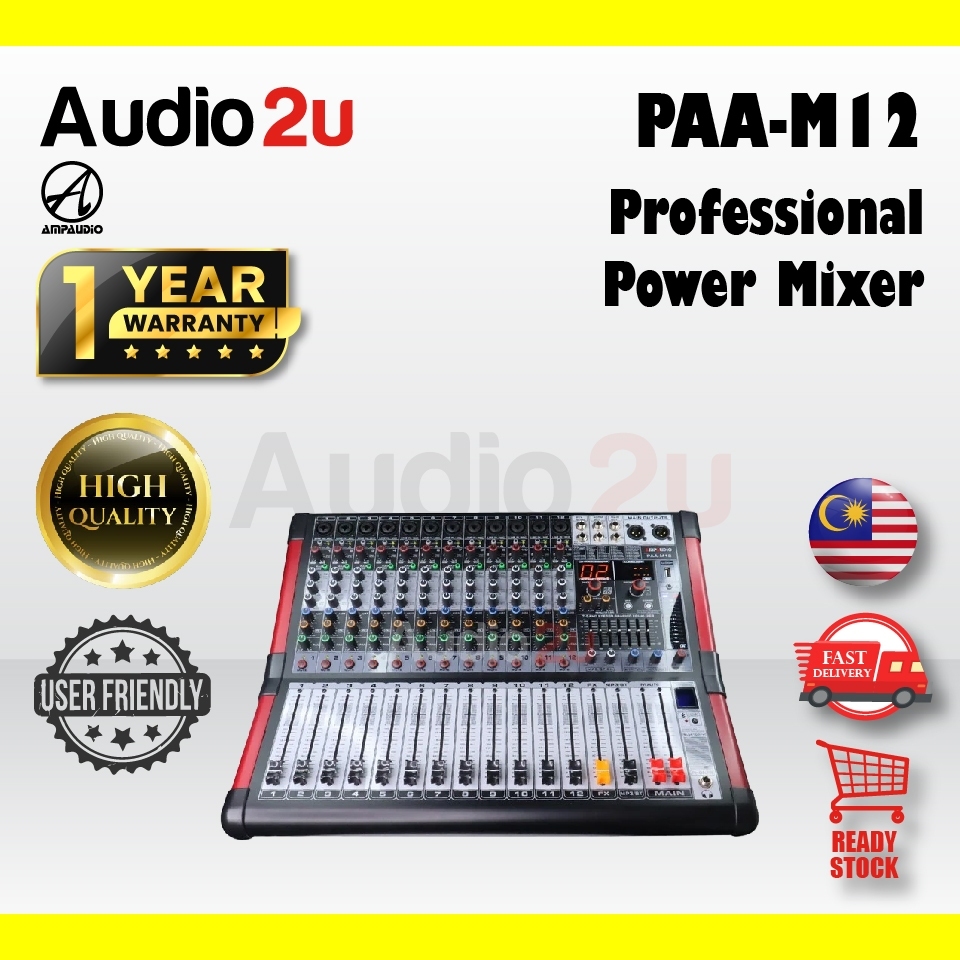 Ampaudio PAA-M12 Professional Power Mixer | Shopee Malaysia