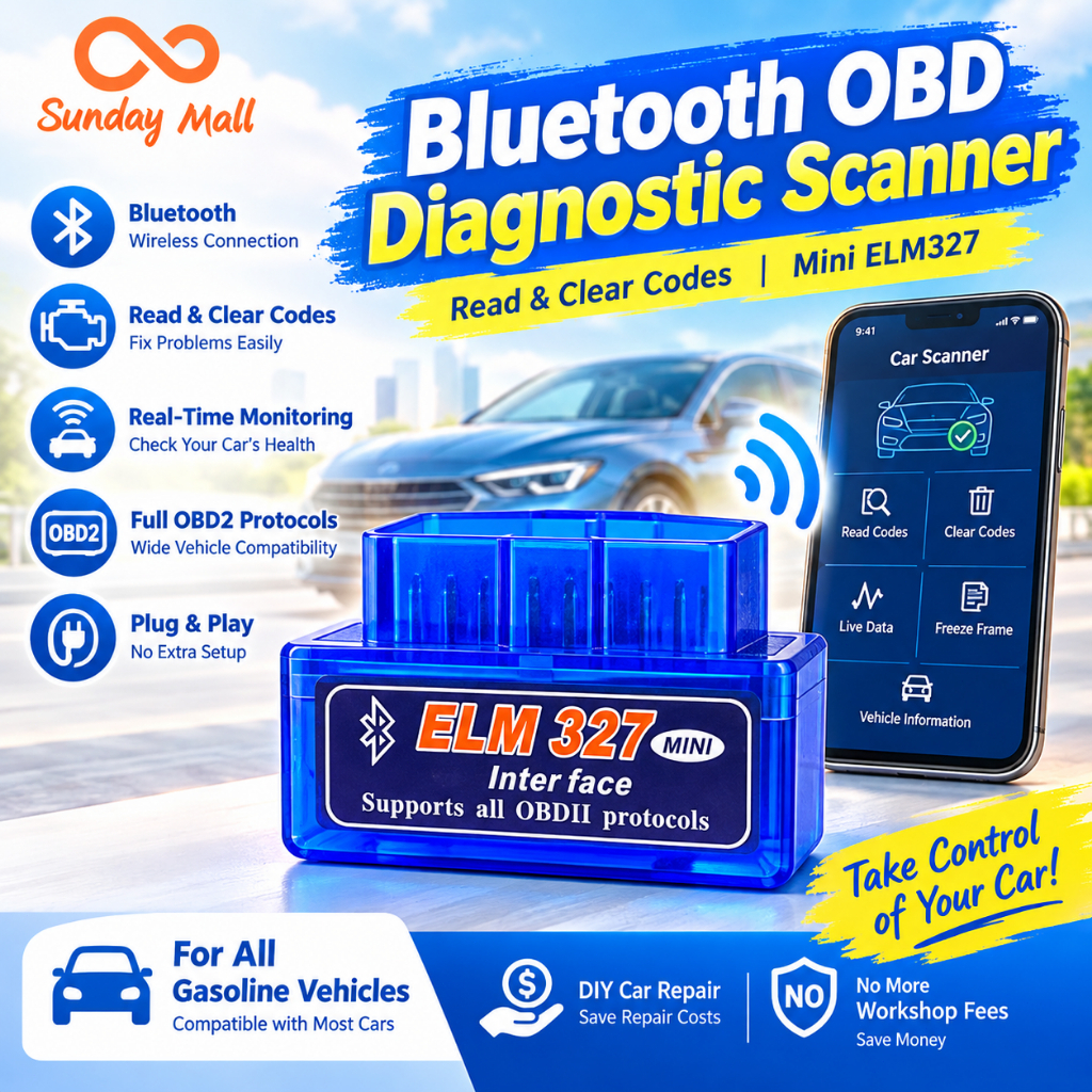 OBD2 Scanner KINGBOLEN-Bluetooth ELM327 Latest Version V2.1 New Auto ...
