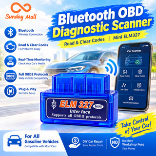 OBD2 Scanner KINGBOLEN-Bluetooth ELM327 Latest Version V2.1 New Auto ...