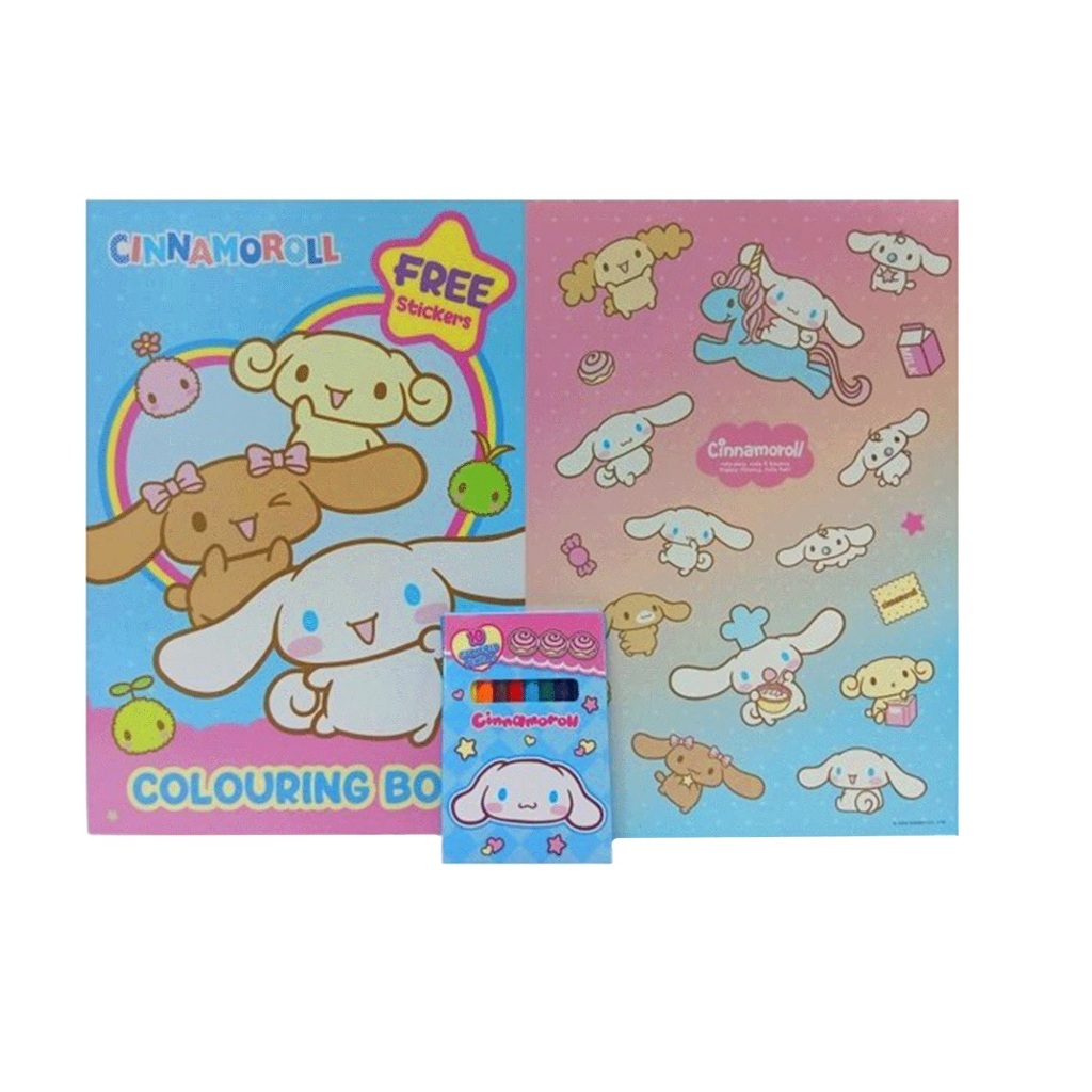 Sanrio Cinnamoroll Children's Coloring Pad With Stickers & 10 Short ...