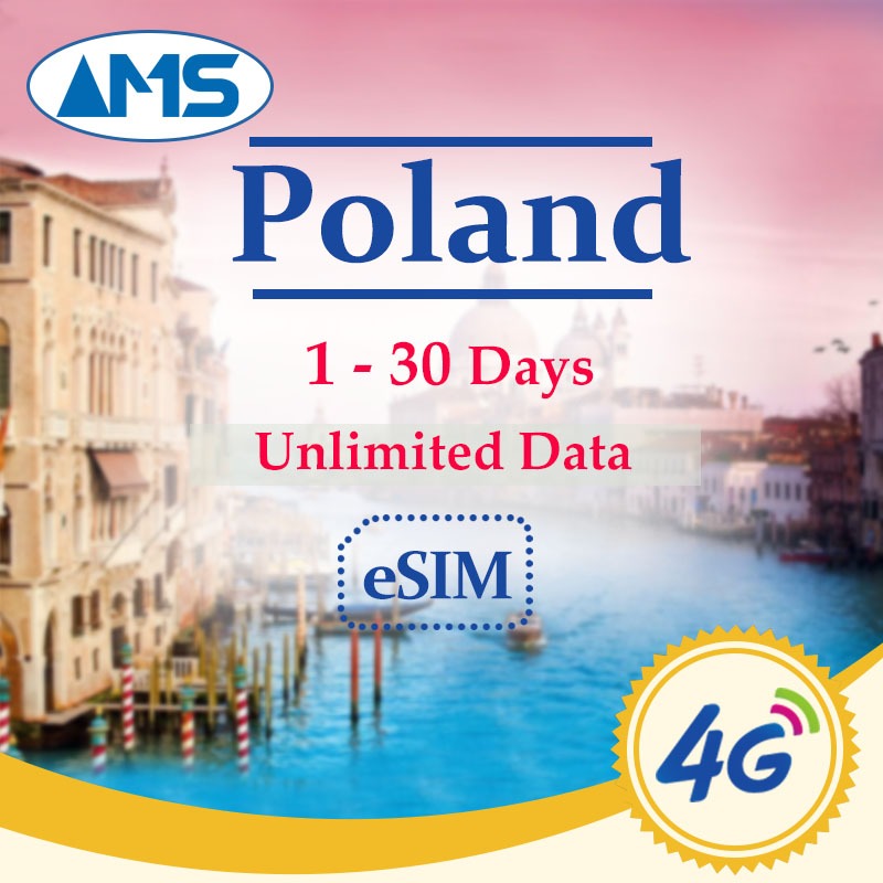 Poland esim 130 Days High speed Data Poland SIM Card