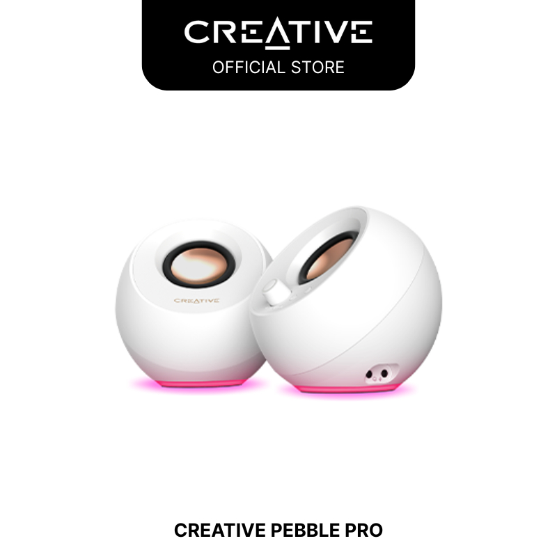 Usb Speaker Creative Pebble Pro Desktop Speakers - White Compact