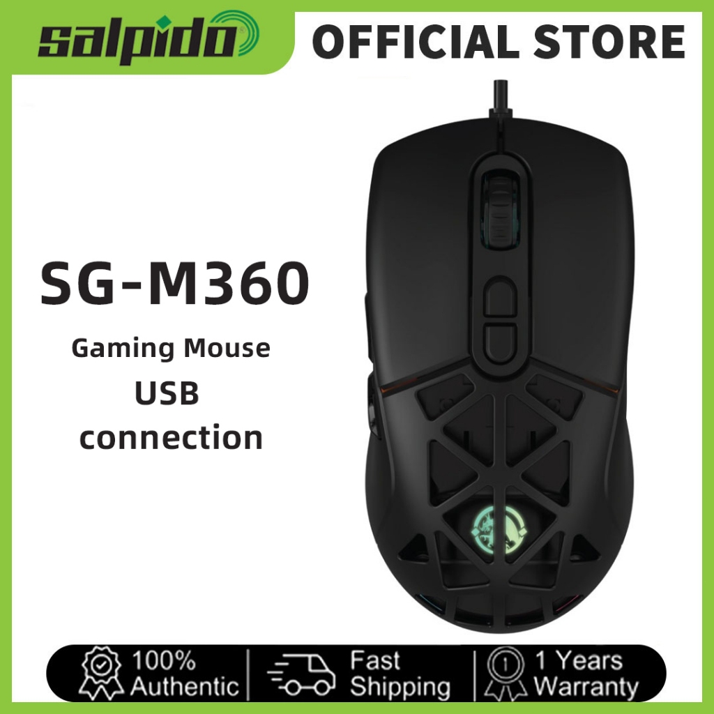 【SALPIDO SG-M360 Gaming Mouse】7200DPI RGB Gaming Mouse 7 Buttons 20G ...