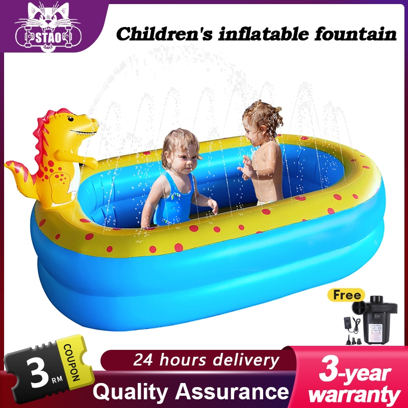 Baby & Kids Durable PVC Water Splash Pool Sprinkler Inflatable Fountain ...